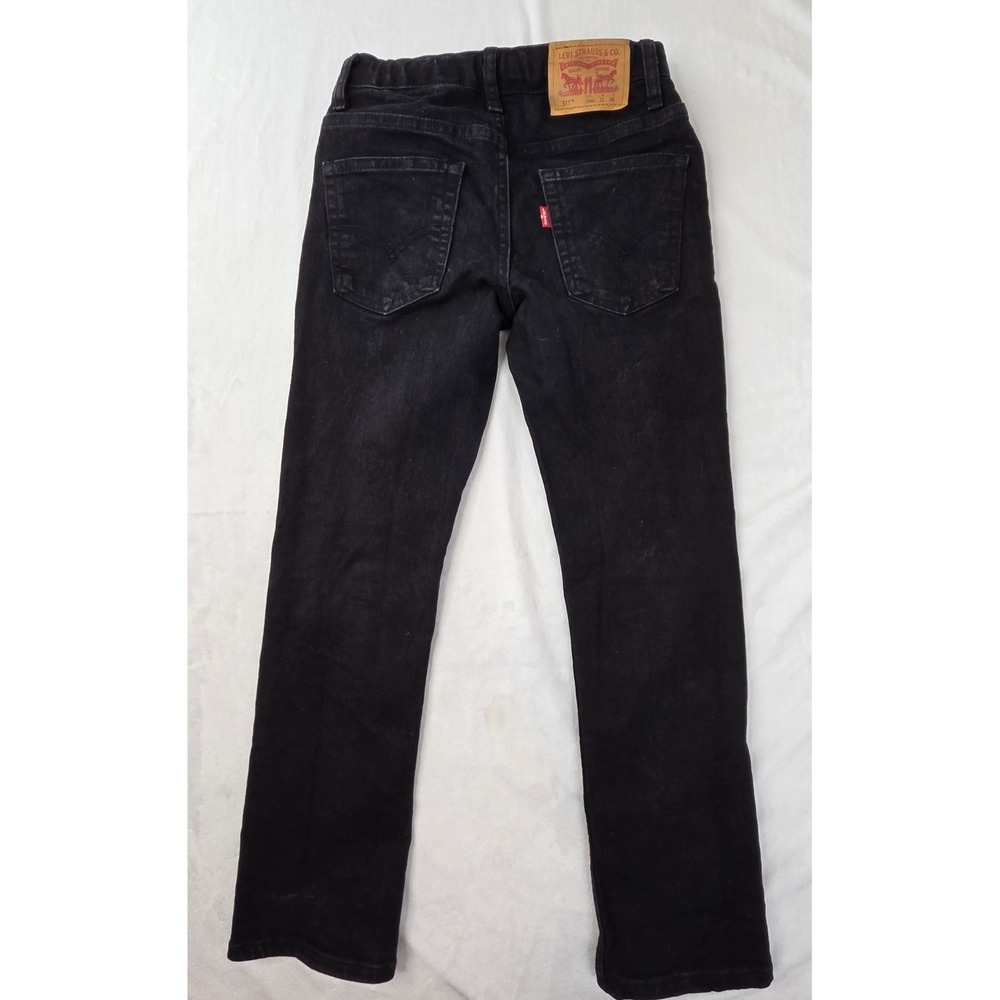 Levi Jeans Kids‎ Size 10 Black Slim Fit 511 Denim Excellent - Picture 8 of 9